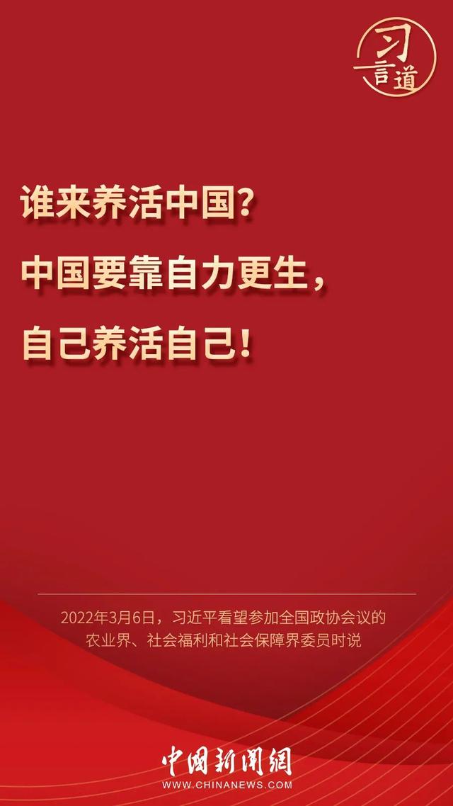 習(xí)言道丨習(xí)近平為何再答“誰來養(yǎng)活中國”？