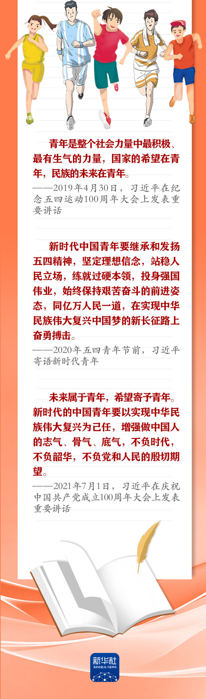 手繪長(zhǎng)卷 | 共青團(tuán)員們，總書(shū)記這些話要牢記