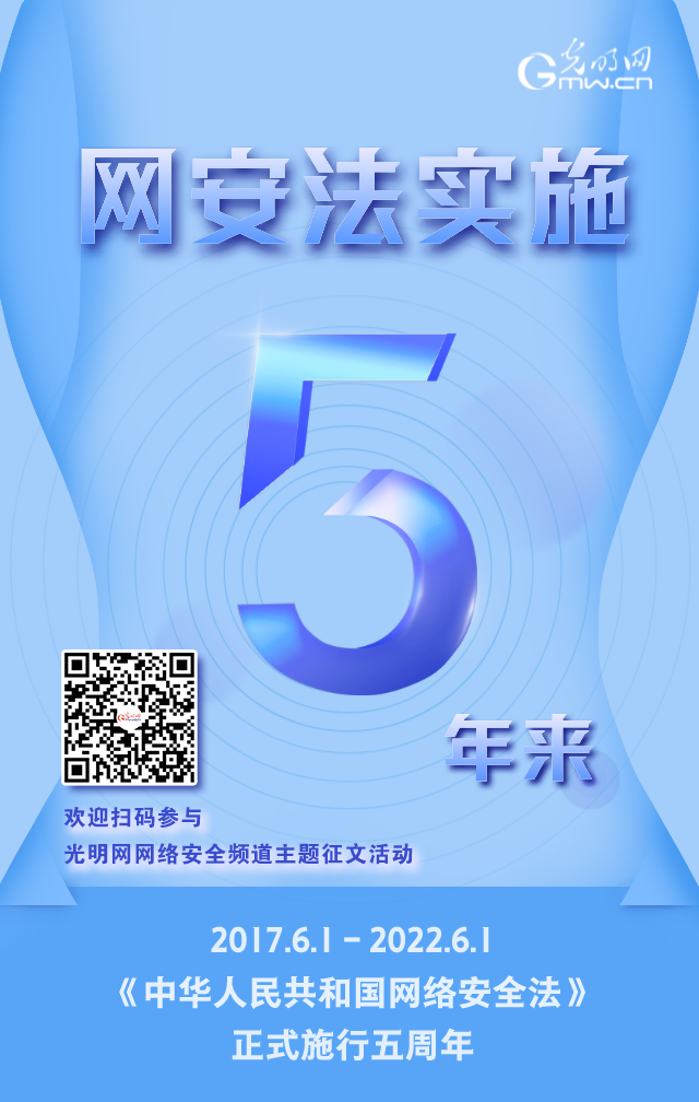 《網(wǎng)絡(luò)安全法》實(shí)施五周年！光明網(wǎng)網(wǎng)絡(luò)安全頻道征稿啟動(dòng)