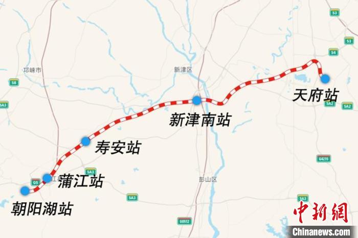 成都鐵路樞紐天府至朝陽湖段線路圖?！F集團(tuán)供圖