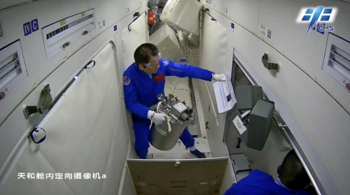 核心艙衛(wèi)生區(qū)。圖片來源：中國載人航天工程辦公室官方微信
