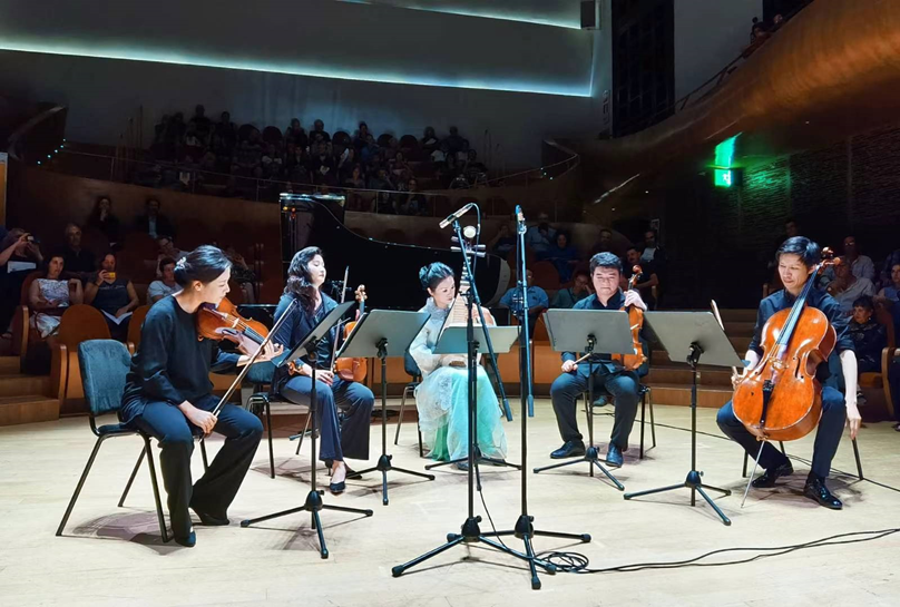 “古老文明的現代回聲——中國當代作曲家室內樂作品音樂會”在意大利舉行。中國駐意大利使館供圖