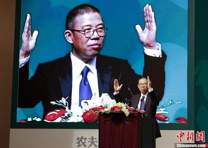 資料圖：農(nóng)夫山泉?jiǎng)?chuàng)始人鐘睒睒。 <a target='_blank' href='/'><p  align=