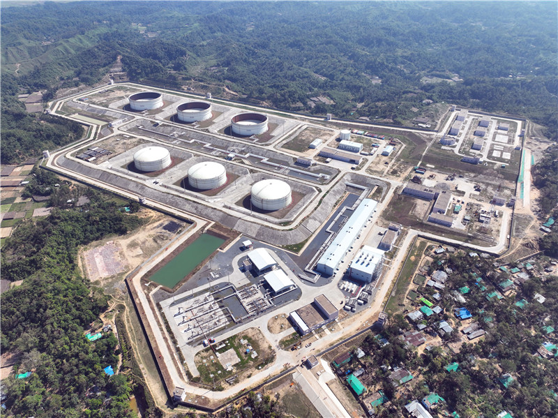 孟加拉國首個(gè)海陸一體化超大型石油儲運(yùn)工程——單點(diǎn)系泊及雙線管道工程。中石油管道局供圖。