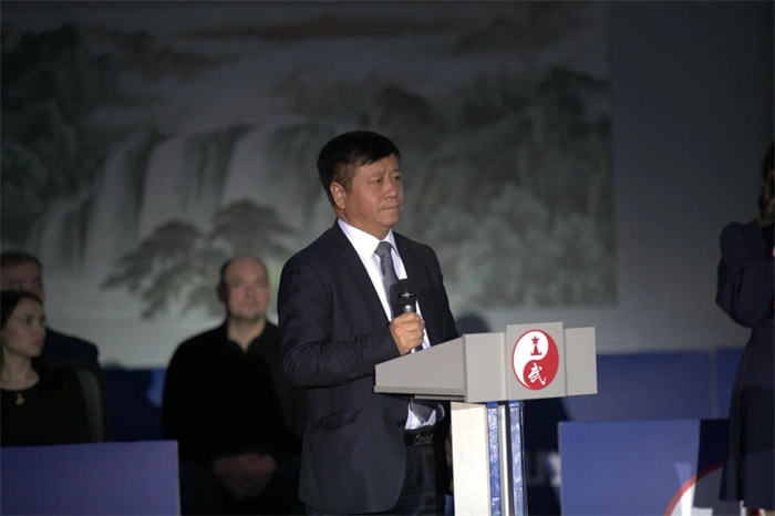 中國駐俄羅斯大使張漢暉致辭。駐俄羅斯大使館供圖
