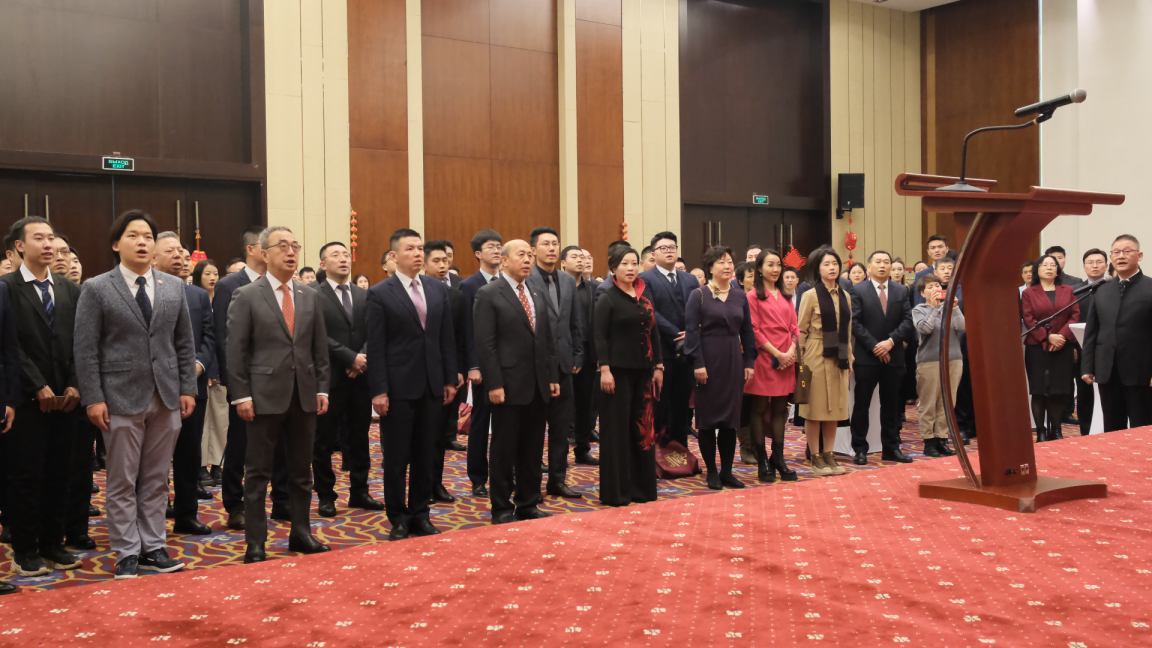 駐白俄羅斯使館2024年新春招待會(huì)現(xiàn)場(chǎng)。 駐白俄羅斯使館供圖