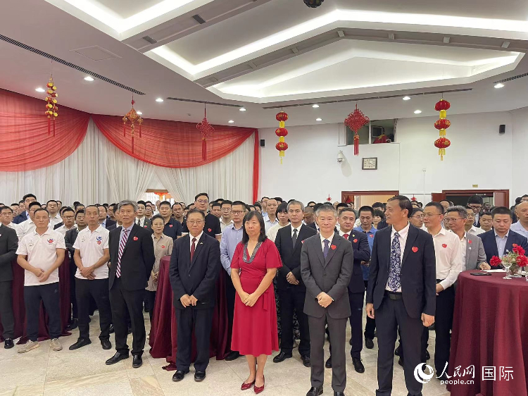 駐尼日利亞使館春節(jié)招待會(huì)現(xiàn)場(chǎng)。人民網(wǎng)記者 姜宣攝