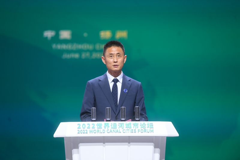 江蘇省文化和旅游廳副廳長李川在大會(huì)上致辭。邵丹攝