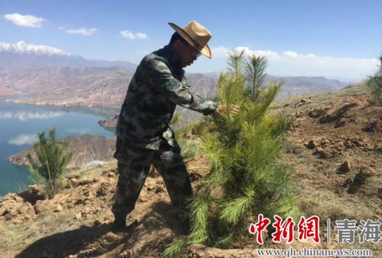 圖為尖扎干部職工生態(tài)建設(shè)和環(huán)境保護(hù)現(xiàn)場。尖宣 供圖