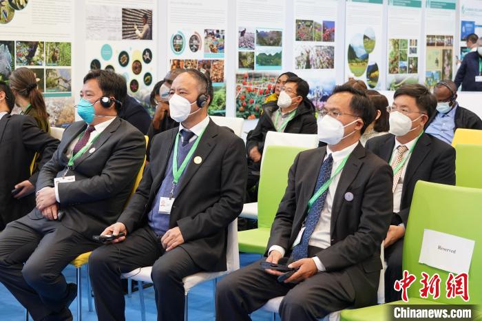 圖為極小種群物種和生物多樣性保護(hù)邊會(huì)現(xiàn)場?！≡颇鲜×謽I(yè)和草原局供圖