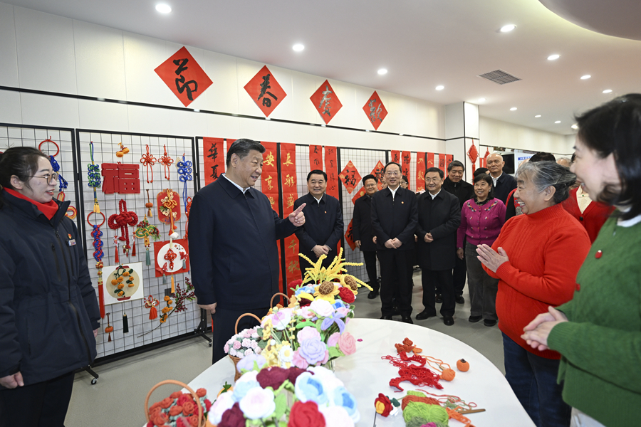 2025年1月23日，習(xí)近平總書記在沈陽大東區(qū)長安街道長安小區(qū)社區(qū)黨群服務(wù)中心考察。