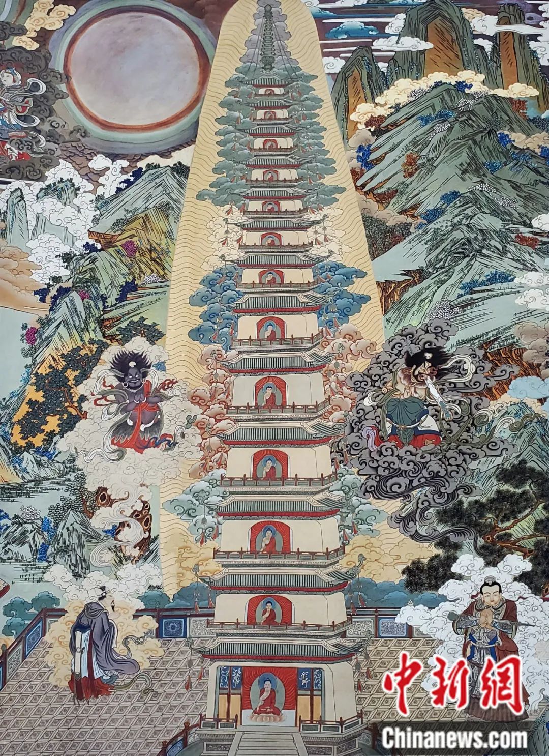 臨摹、補(bǔ)繪的青海瞿曇寺壁畫。受訪者 供圖
