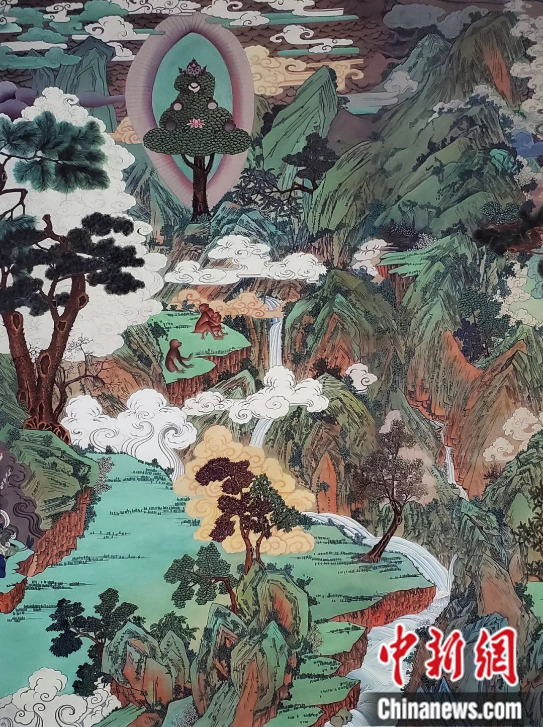 臨摹、補(bǔ)繪的青海瞿曇寺壁畫。受訪者 供圖